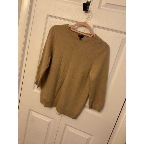 Talbots Cashmere Audrey Sweater Tan L - Picture 2 of 5